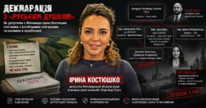 Декларація з “руським душком”. ЗМІ побачили в звітності депутатки з Житомира Костюшко звʼязок із росіянами
